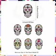 thumbnail image 5 of Day of the Dead Theme Party Decoration Mask with Flower Diamond Colorful Painting Headwear for Mexican Carnival Birthday Party Decoration Fiesta Halloween Festival Supplies, 5 of 5