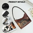 thumbnail image 6 of Kuiaobaty Yorkshire Terrier Print Hobo Purse for Women Flowers Print Leather Underarm Sling Bag with Zipper Closure Mini Casual Shoulder Handbag for Travel & Shopping, 6 of 7