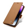 thumbnail image 5 of Allytechgroup Flip Wallet Case for iPhone 16, with Credit Card Slots, Magnetic Clasp, Slim Thin RFID Blocking Premium PU Leather Shockproof Kickstand Cover Case for Women Men, Brown, 5 of 7