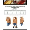 thumbnail image 2 of MixMatchy Women's Solid Long Sleeve Side Pockets Hooded Junior Sized Zipper Closure Quilted Jacket, 2 of 7