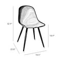 thumbnail image 7 of Grazia Retro Black Mid Century Side Chair Black Base Original Design (Set of 4), 7 of 7
