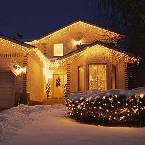CHRISTMAS LED WHITE SNOWING ICICLE BRIGHT PARTY WEDDING XMAS OUTDOOR LIGHTS 