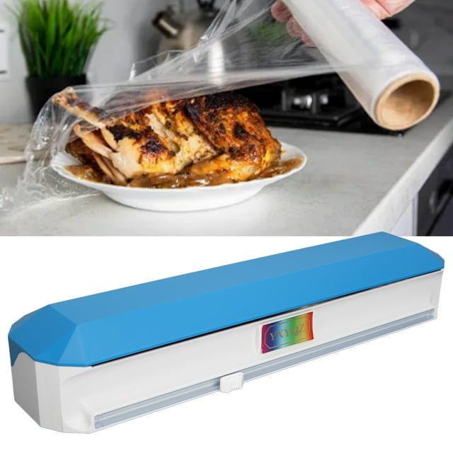 Plastic Wrap Slide Cutter Plastic Wrap Dispenser With Cutter, Reusable Cling Film Dispenser, Cling Wrap Dispenser With Slide Cutter