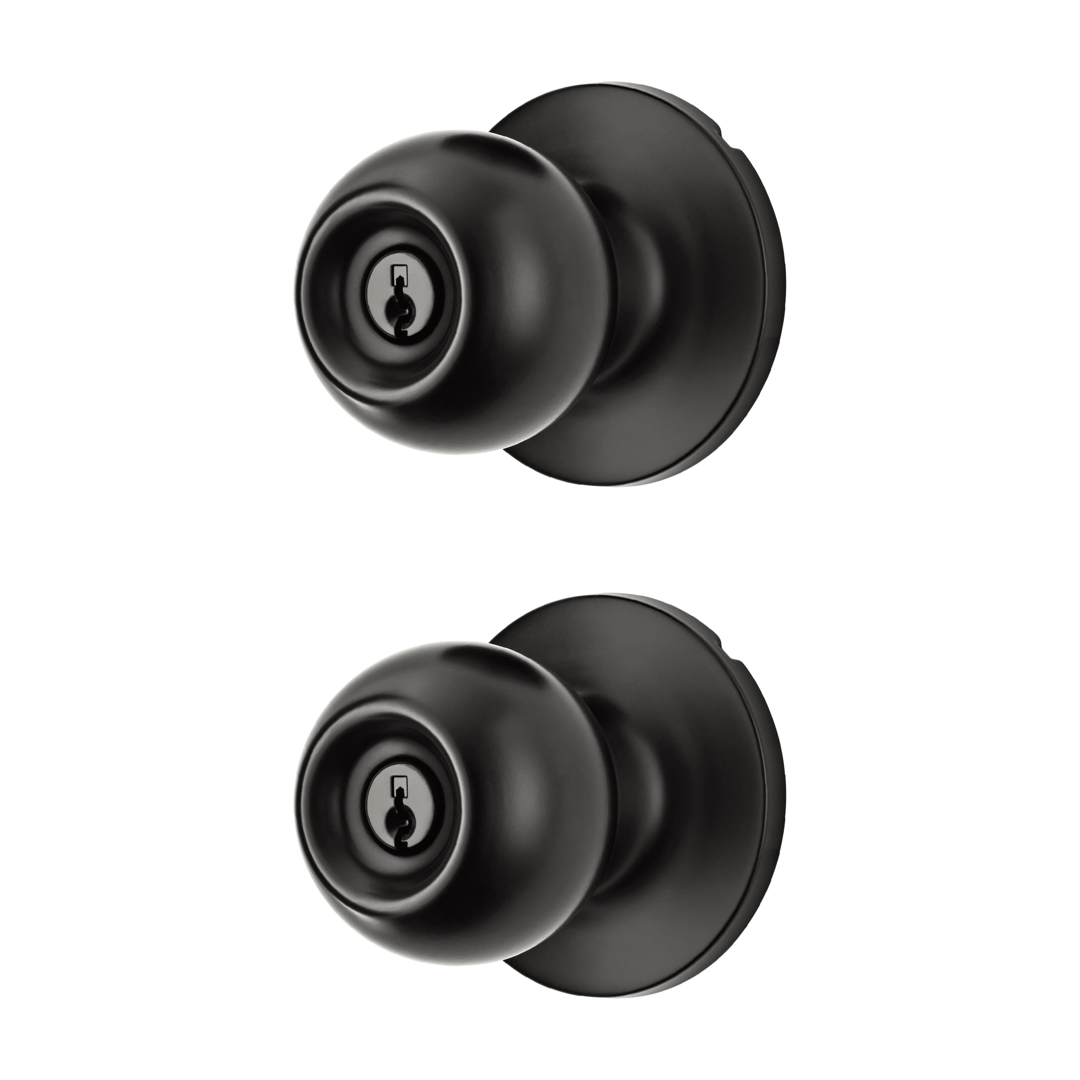 Hyper Tough Locking Doorknobs Twin Pack with Keyed Entry Matte