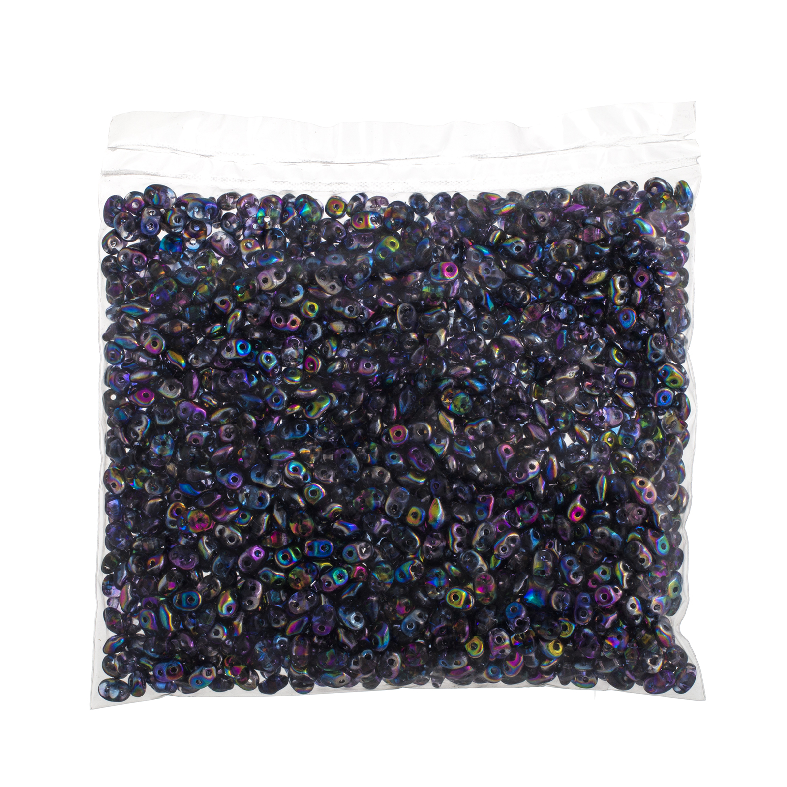 John Bead 100g Czech Glass Superduo 2-Hole Beads 2.5x5mm Crystal Magic Blue Pink