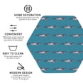 thumbnail image 2 of Disketp Cartoon Whale Funny Coasters,6 Pcs Leather Coasters with Holder, Perfect Housewarming Hostess Gifts,Protect Furniture from Water Marks Scratch and Damage, 2 of 5