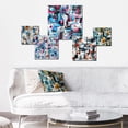 thumbnail image 2 of Designart "Urban Matrix In Shades Of Blue" Geometric Wall Art Set Of 5 - Blue Modern Living Room Metal Art Set, 2 of 6