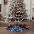 thumbnail image 4 of Sikiie Navy Nautical Nativity Christmas Tree Skirt, Jesus Christian Winter Holiday Tree Mat Decoration(30-48IN)48", 4 of 6