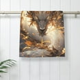 thumbnail image 5 of Pofeuu Golden Horned White Dragon Print Hand Towel 27.5" x 16" Soft Absorbent Towel for Bathroom SPA Gym Hotel, 5 of 6