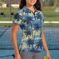 thumbnail image 2 of Binienty Seaside Palm Tree His and Hers Matching Outfits Versatile Classic Fit Men Women Funny Couple Golf Shirts Comfortable Quarter Zip Pullover for Workout Sports, 2 of 7