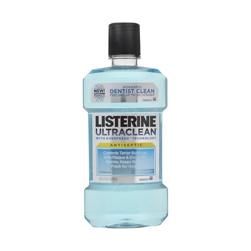 Listerine Ultra Clean Antiseptic Mouthwash, Cool Mint 1.5 Ltr, 6 Pack