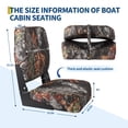 thumbnail image 2 of CazToi 2 Pack Low Back Folding Boat Seats Thick Sponge Padded Marine Seats with Rust-Proof Aluminum Hinges, 2 of 7