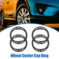 thumbnail image 2 of Tapa central para llanta de rueda, cubierta para anillos de cubo para Mazda CX-3 CX-4 CX-5, paquete de 4, color negro, 2 of 6