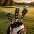 thumbnail image 2 of Uorisanigo Golf Head Covers, 3pcs Floral Ladybug Golf Club Covers for Woods and Driver Fairway Hybrid, PU Leather Headcovers for Club Protective, Fits Most Golfs Clubs, 2 of 7