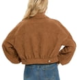 thumbnail image 2 of Defitshape Women's Crop Jacket Soft Long Sleeve Coat Fall Travel Fashion Spring Loose Corduroy Winter Outerwear Brown Small, 2 of 4