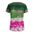 thumbnail image 5 of Dyegold Womens Summer Casual T-Shirts Round Neck Floral Printed Short Sleeve Graphic Tee Tops Loose Fitting Comfy Tunic Tops, 5 of 5