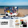 thumbnail image 5 of Japuie The Map Of United States Print Large Capacity Beach Travel Bag,Waterproof Beach Totes Bags for Women Men,Foldable Pool Bag with Zipper, 5 of 5