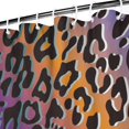 thumbnail image 3 of Purple and Orange Of Leopard Print Shower Curtain 72"x72" ,Bathroom Decorative Shower Curtains Set with 12 Hooks,Modern Waterproof Washable Shower Curtain, 3 of 6