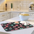 thumbnail image 6 of Yayeee Dish Drying Mat for Kitchen Counter 16"x18" Microfiber Absorbent Pad, Red Block Pattern, 6 of 7