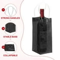 thumbnail image 3 of Uxcell Ice Wine Bag, Portable Collapsible Clear Wine Pouch Cooler Clear Gift Bag with Handles for Champagne Black, 3 of 7