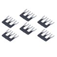 thumbnail image 4 of 20Pcs Black Jumper Terminal Strip Red Copper Fork Type for TB Series 15A 400V Household Factory PVC, 4 of 7
