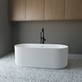 thumbnail image 1 of Harlen White High-gloss  Center Drain Acrylic Free-standing Tub, 1 of 7