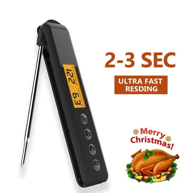 Backlit Digital Instant Read Meat Thermometer for Kitchen, Food Cooking, Grill, BBQ, Smoker, Candy, Home Brewing, and Oil Deep Frying