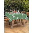 thumbnail image 2 of Outdoor Tablecloth with Umbrella Hole and Zipper, Green Spring Easter Rectangle Table Cloth 60x102 Inch Waterproof Tablecloth, Cute Bunny Botanical Picnic Table Cover for Patio Camping, 2 of 7