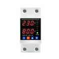 thumbnail image 2 of Dual Display 80A Din Rail Adjustable Digital Over Under Voltage Relay Surge Protector Limit Over Current Protection, 2 of 9
