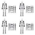 thumbnail image 1 of Figura de acción de maniquí 3D de robot multiarticulado móvil 13 (transparente) negro, 1 of 5