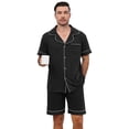 thumbnail image 4 of Men’s Cotton Pajamas Set - Button-Down Shirt & Pants with Pockets, Soft Breathable Sleepwear & Loungewear, Sizes S-2XL, 4 of 11