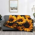 thumbnail image 3 of Salouo Vibrant Sunflower Blooms Print Throw Blanket Gifts for Women Men Soft Flannel Blanket for Home Living Room Decor Bedroom Blanket Gifts for Mom Dad -50"x40", 3 of 7