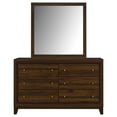 thumbnail image 3 of Welsley 6-drawer Dresser and Mirror Walnut, 3 of 13