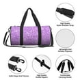 thumbnail image 6 of KLL Lilac Glittering Duffle Bag For Men Women Sport Gym Fitness Tote Travel Training Workout Basketball Football Weekender, 6 of 8