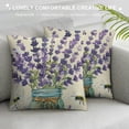 thumbnail image 3 of PHYHOO Farmhouse Decor Pillow Covers Eucalyptus Leaves Lavender Jar Grey Purple Decorative Throw Pillow Covers Pillowcase Spring Decorations for Sofa, 3 of 5