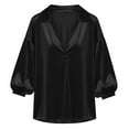 thumbnail image 5 of Avtoify Women's Summer V-Neck Solid Color Linen Long Sleeve Cardigan Top Long Sleeve V-Neck Top/Shirt Women's Top, 5 of 6