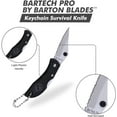 thumbnail image 2 of Bartech Pro™ Mini Half-Serrated Key Chain Knife, Stainless Steel, Thumb Stud, Pack of 10, 2 of 10