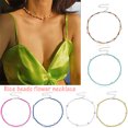 thumbnail image 2 of 6 Pcs Colliers Ras du Cou Perlés Vsco Boho Collier de Fleurs Fait Main Collier Mignon pour Adolescentes Ensemble de Colliers de Plage, 2 of 6