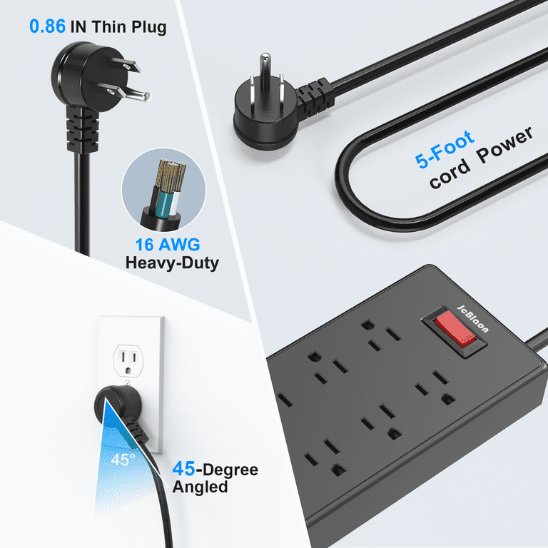 JcBlaon 14-In-1 Power Strip with USB Ports photo 6