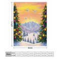 thumbnail image 2 of NIANHE Snowy Christmas Landscape blanket, comfortable and soft, warm casual blanket, printed design, winter sofa dormitory home decoration, must-have travel product. Size is 60x80 inches., 2 of 6