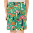 thumbnail image 3 of Mushroom Grass Leaves Pattern Athletic Shorts Breathable with Comfort Fit Drawstring Casual Sweatshorts Medium, 3 of 9