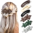 thumbnail image 1 of Pinzas para el cabello Oeusnael Flat Lay, 6 unidades, para cabello grueso y fino, 1 of 1