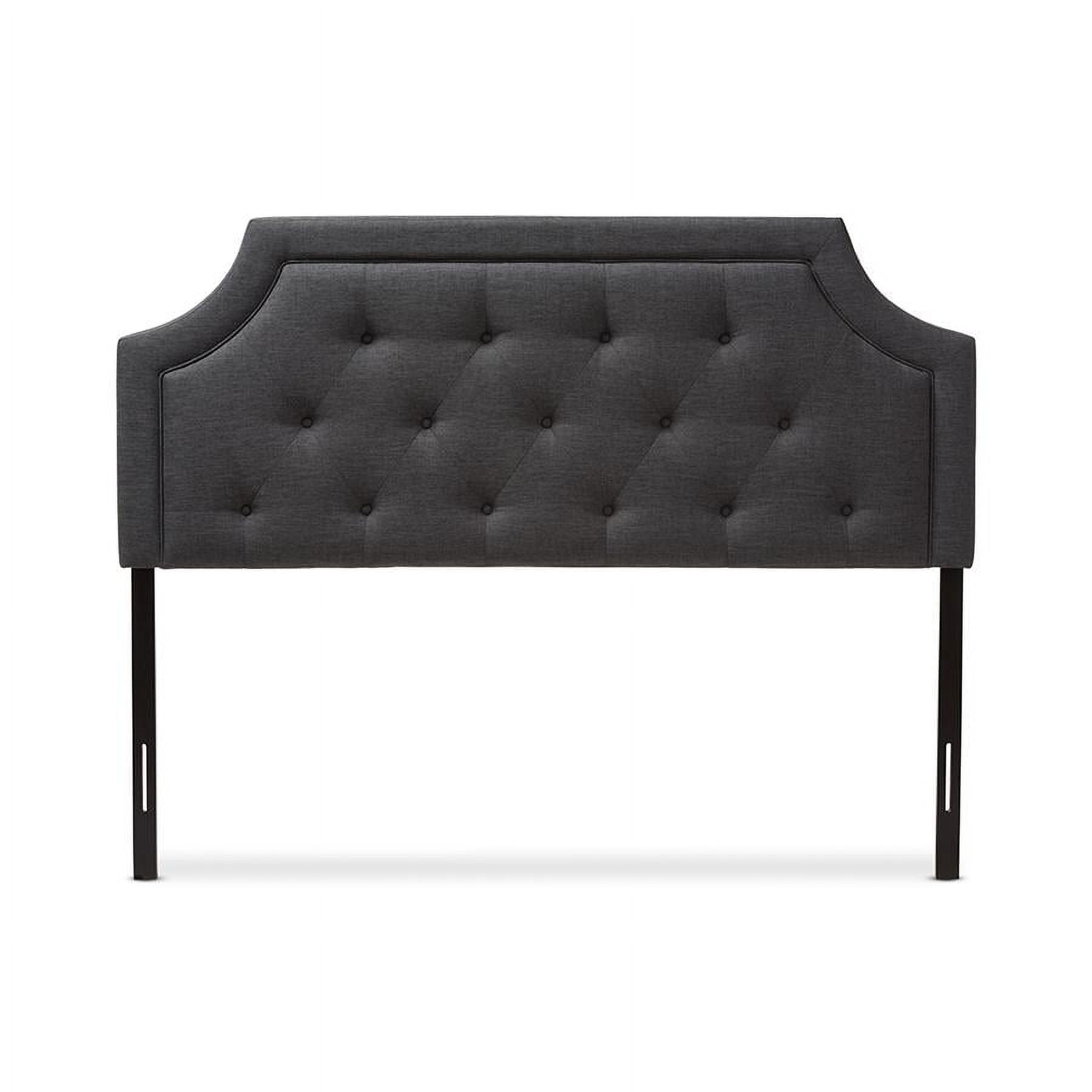 Baxton Studio Mars Modern and Contemporary Dark Grey Fabric Full Size Headboard