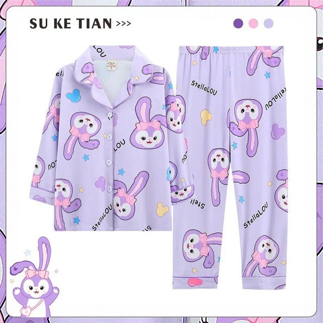 Conjunto de pijama con estampado de Sanrios para niños, cárdigan bonito de dibujos animados, My Melody, Kuromi, Pochacco, ropa Kawaii de manga larga, regalo para niños