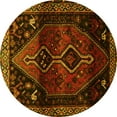 thumbnail image 1 of Ahgly Company Indoor Round Persian Yellow Traditional Area Rugs, 4' Round, 1 of 4