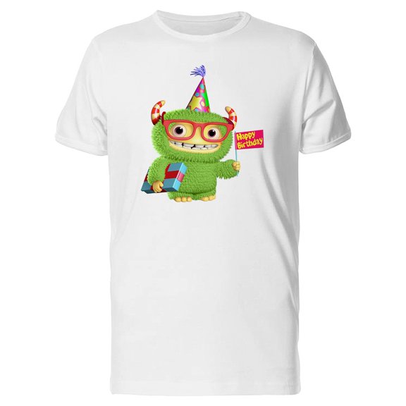 Happy Birthday Funny Monster Tee Men's -Image by Shutterstock