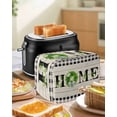 thumbnail image 4 of Rustic Home Toaster Cover 2 Slice, Small Kitchen Appliance Covers, Eucalyptus Leaves Floral Wooden Buffalo Plaid Toaster Oven Cover with Loop, Bread Machine Cover Polyester Dust Cover Protection, 4 of 4