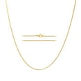 thumbnail image 1 of KISPER 24k Gold Over Stainless Steel 1.2mm Thin Box Chain Necklace, 22 inch, 1 of 1