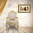 thumbnail image 3 of Benson, Pierre 24x14 Gold Ornate Wood Framed with Double Matting Museum Art Print Titled - Lovers in Paris, 3 of 4