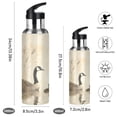 thumbnail image 2 of Water Bottles 34oz Straw Lid Wide Mouth Stainless Steel for School Sport Travel Elegant Goose with Goslings Swimming, 2 of 9